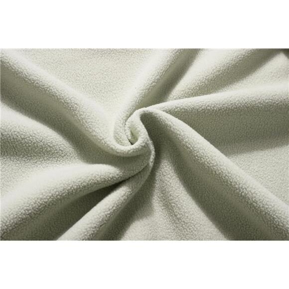 Men's Soft Polar Fleece Jacket with Pockets Lightweight Outdoor Light Grey Color - Picture 8 of 9